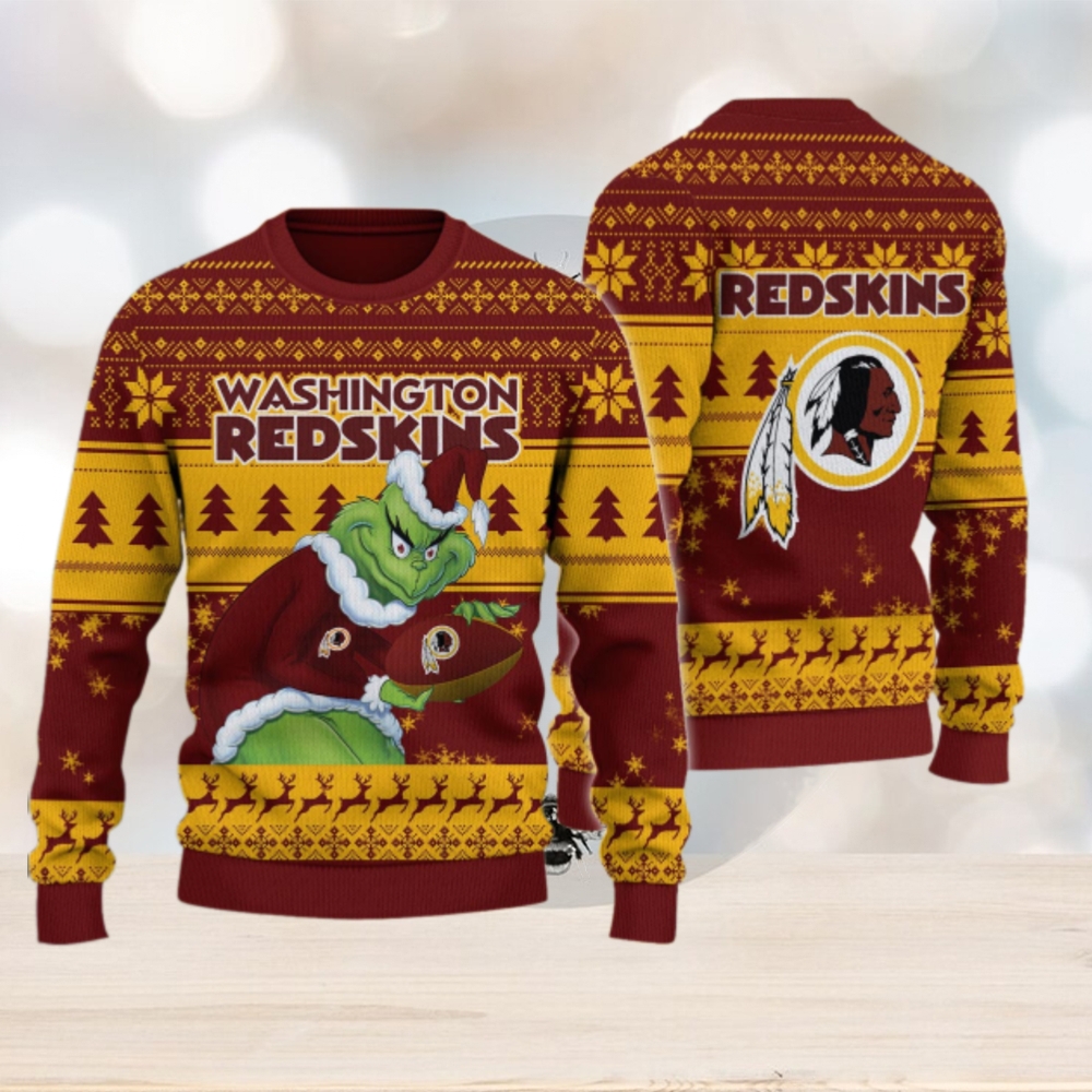 Washington Redskin Grinch Ugly Christmas Sweater Washington Redskin Grinch Ugly Christmas Sweater
