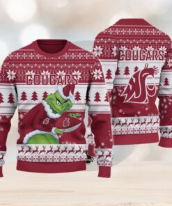 Washington State Cougars Grinch Ugly Christmas Sweater