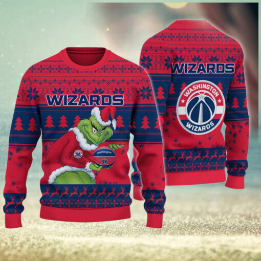 Washington Wizards Grinch Christmas Ugly Sweater