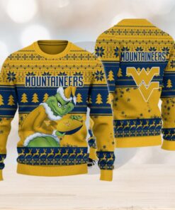 West Virginia Mountaineers Grinch Ugly Christmas Sweater