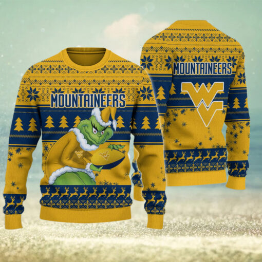 West Virginia Mountaineers Grinch Ugly Christmas Sweater