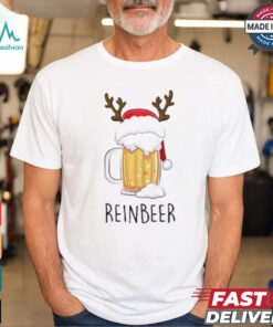 Winedeer Reinbeer Matching Christmas Couple Shirts