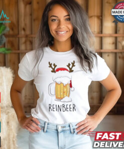 Winedeer Reinbeer Matching Christmas Couple Shirts