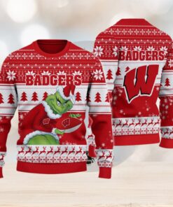 Wisconsin Badgers Grinch Ugly Christmas Sweater
