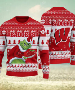 Wisconsin Badgers Grinch Ugly Christmas Sweater