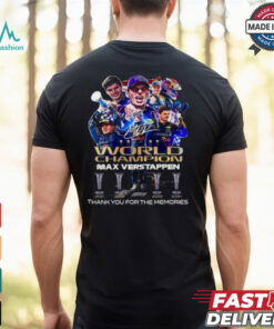 World Champions Max Verstappen Signature Thank You For The Memories Unisex T Shirt