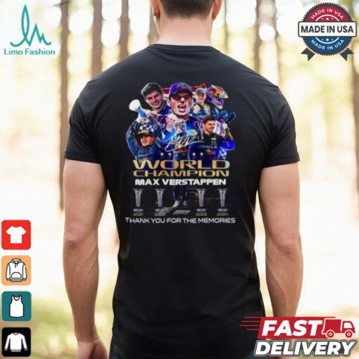 World Champions Max Verstappen Signature Thank You For The Memories Unisex T Shirt