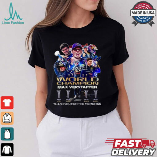 World Champions Max Verstappen Signature Thank You For The Memories Unisex T Shirt