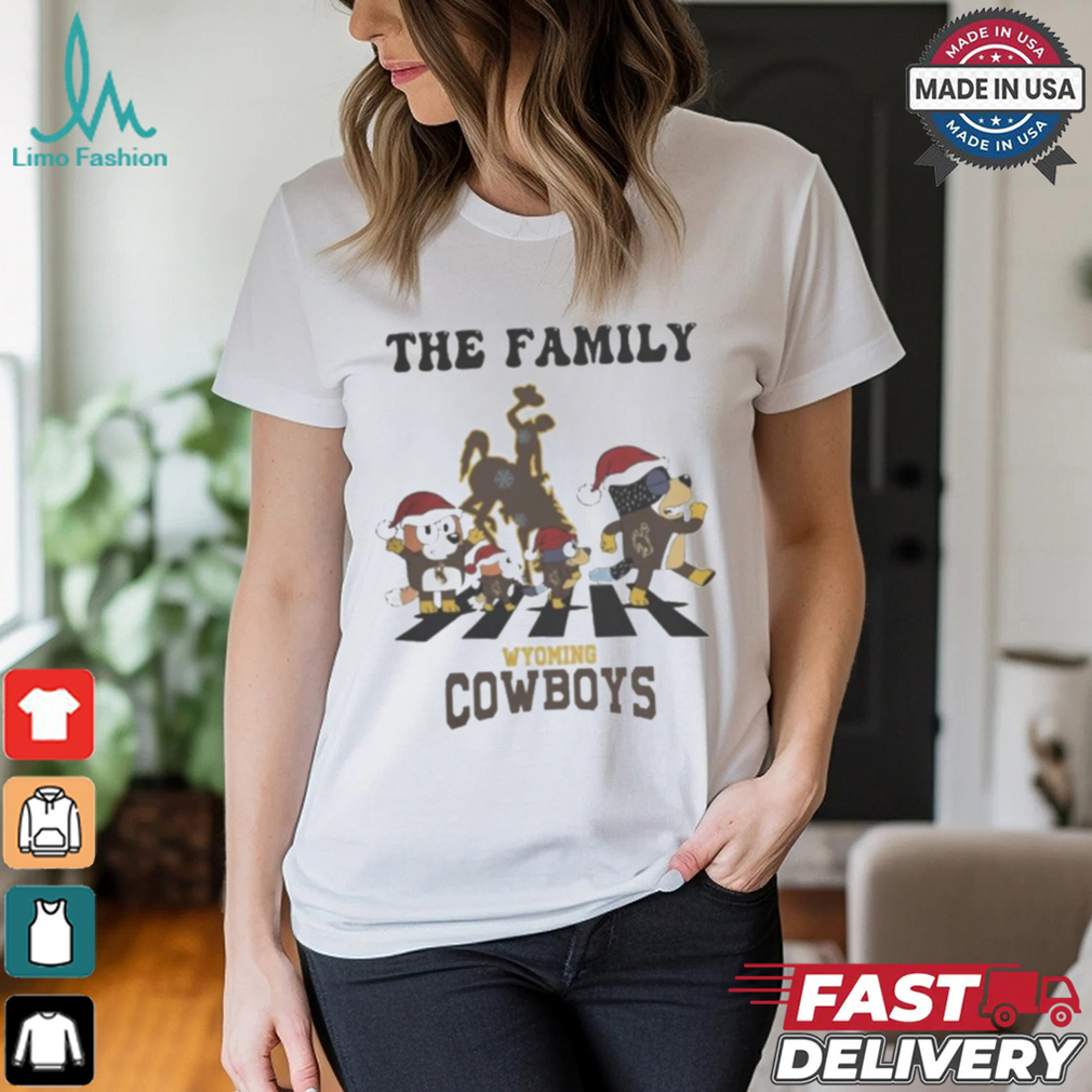 Wyoming Cowboys X Family Bluey Merry Christmas 2024 Shirt Wyoming Cowboys X Family Bluey Merry Christmas 2024 Shirt