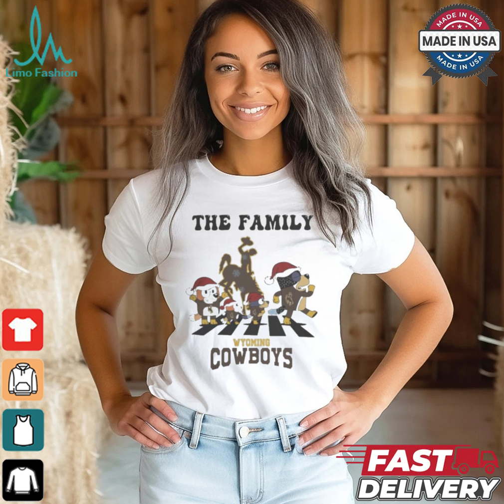 Wyoming Cowboys X Family Bluey Merry Christmas 2024 Shirt Wyoming Cowboys X Family Bluey Merry Christmas 2024 Shirt