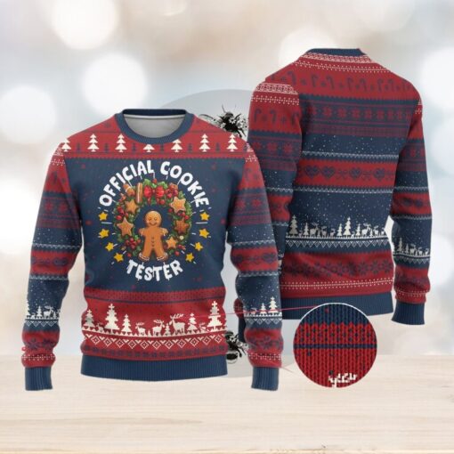 Xmas Baking Ugly Christmas Sweater Official Cookie Tester Gingerbread