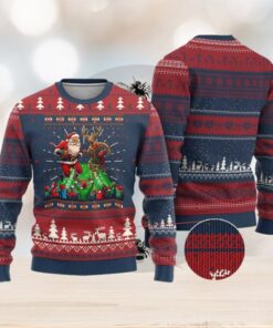 Xmas Football Ugly Christmas Sweater Santa Reindeer Football Match