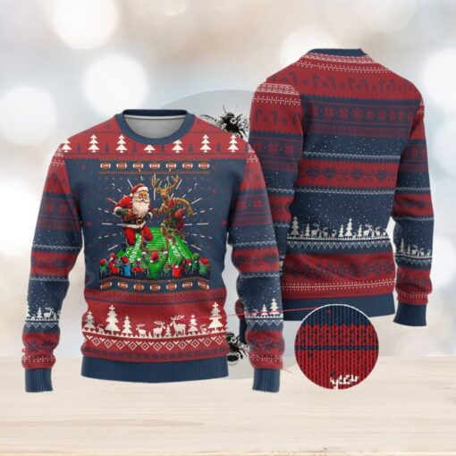 Xmas Football Ugly Christmas Sweater Santa Reindeer Football Match