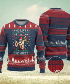 Xmas Gymer Ugly Christmas Sweater No Lift No Gift Santa Gym Coach