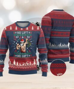 Xmas Gymer Ugly Christmas Sweater No Lift No Gift Santa Gym Coach