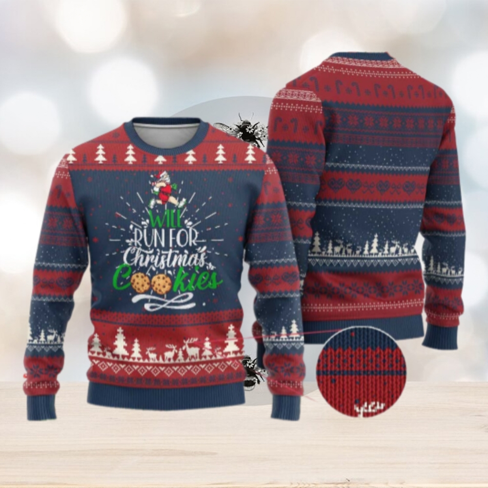 Xmas Gymer Ugly Christmas Sweater Will Run For Christmas Cookies Santa Running Race Xmas Gymer Ugly Christmas Sweater Will Run For Christmas Cookies Santa Running Race