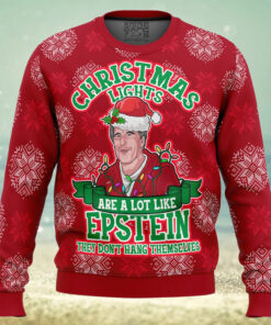 Xmas Lights Are Like Epstein Ugly Christmas Sweater