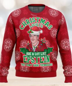 Xmas Lights Are Like Epstein Ugly Christmas Sweater