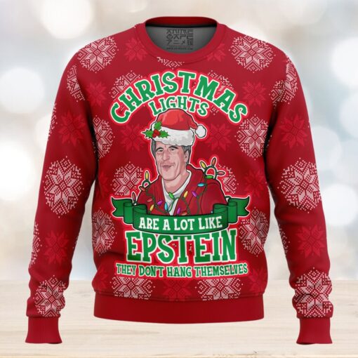 Xmas Lights Are Like Epstein Ugly Christmas Sweater