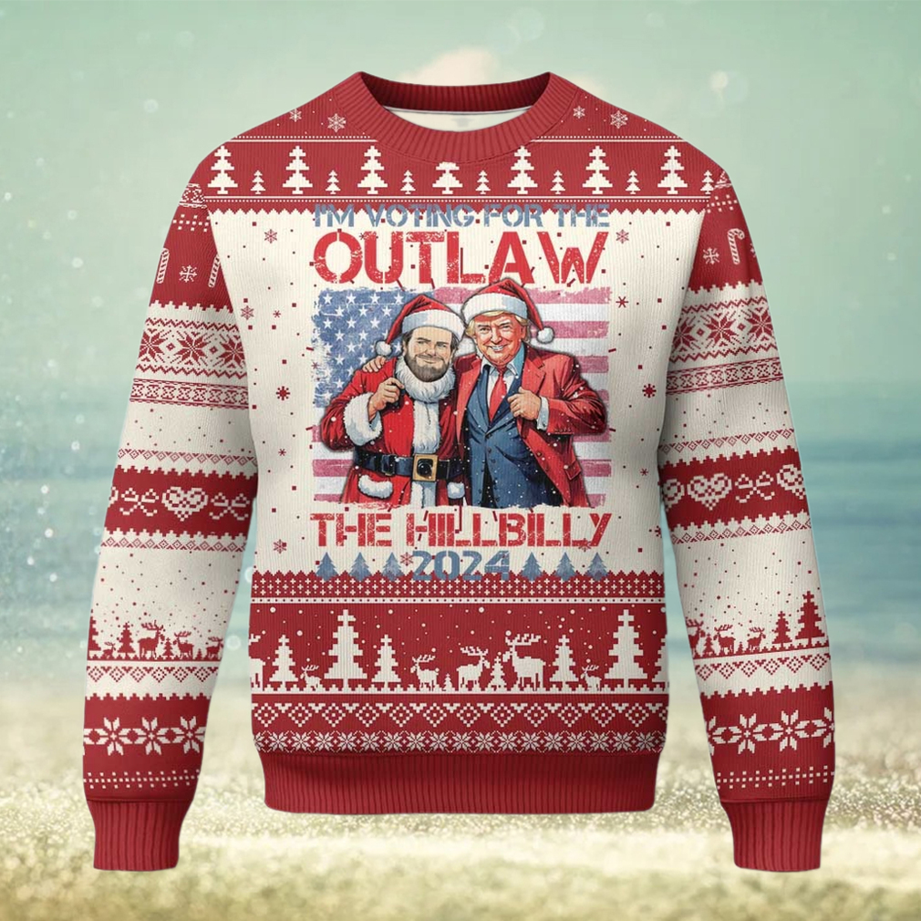 Xmas Trump Vance 2024 Ugly Christmas Sweater I Voting For The Outlaw and The Hillbilly Xmas Trump Vance 2024 Ugly Christmas Sweater I Voting For The Outlaw and The Hillbilly