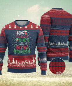 Xmas Ugly Christmas Sweater Being Related To Me Is Really The Only Gift You Need