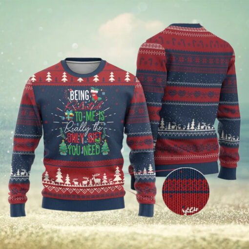 Xmas Ugly Christmas Sweater Being Related To Me Is Really The Only Gift You Need