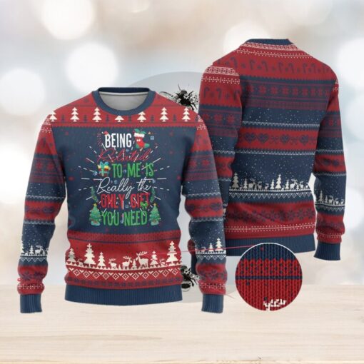 Xmas Ugly Christmas Sweater Being Related To Me Is Really The Only Gift You Need