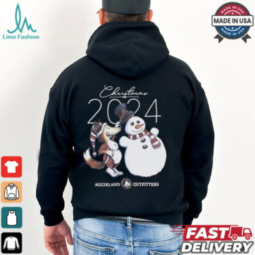 2024 Remi Christmas Fox Snowman Texas A&M Aggies Aggieland Outfitters t shirt
