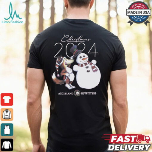 2024 Remi Christmas Fox Snowman Texas A&M Aggies Aggieland Outfitters t shirt