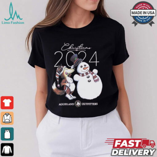 2024 Remi Christmas Fox Snowman Texas A&M Aggies Aggieland Outfitters t shirt