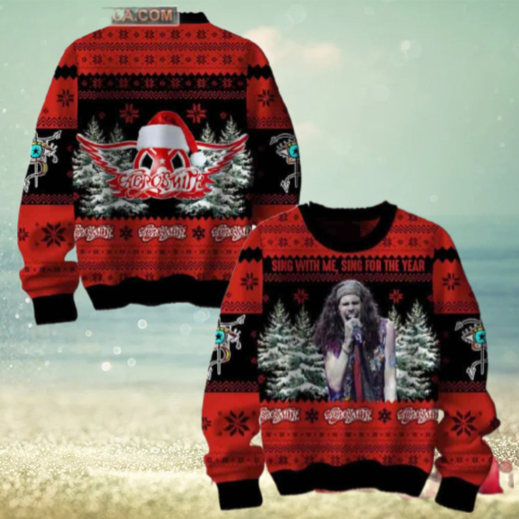 Aerosmith Sing With Me Sing For The Year 2024 Chirstmas Gifts 2024 Xmas For Family And Friends Ugly Sweater Aerosmith Sing With Me Sing For The Year 2024 Chirstmas Gifts 2024 Xmas For Family And Friends Ugly Sweater