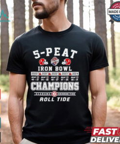 Alabama Crimson Tide 5 Peat 2024 Iron Bowl Champions Roll Tide shirt
