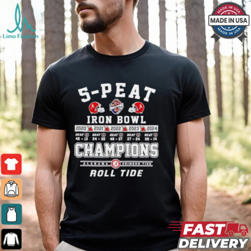 Alabama Crimson Tide 5 Peat 2024 Iron Bowl Champions Roll Tide shirt