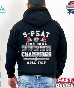 Alabama Crimson Tide 5 Peat 2024 Iron Bowl Champions Roll Tide shirt