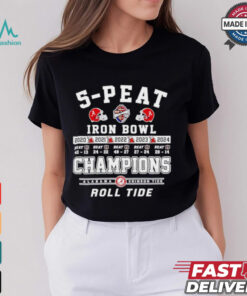 Alabama Crimson Tide 5 Peat 2024 Iron Bowl Champions Roll Tide shirt