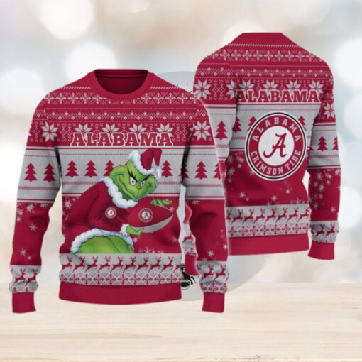 Alabama Crimson Tide Grinch Ugly Christmas Sweater