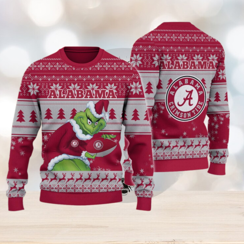 Alabama Crimson Tide Grinch Ugly Christmas Sweater Alabama Crimson Tide Grinch Ugly Christmas Sweater