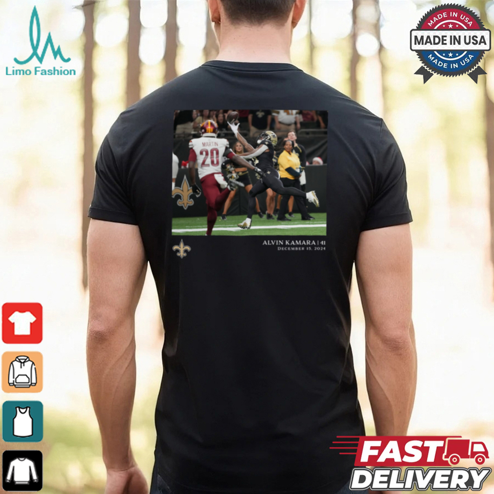Alvin Kamara Black New Orleans Saints NFL Flash Features Week 15 T Shirt Alvin Kamara Black New Orleans Saints NFL Flash Features Week 15 T Shirt