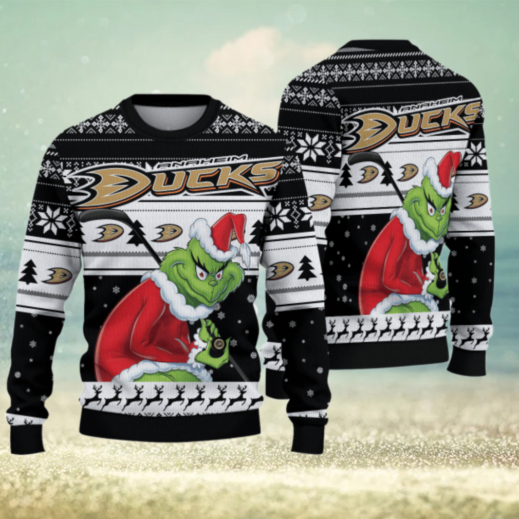 Anaheim Ducks Grinch Christmas Ugly Sweater Anaheim Ducks Grinch Christmas Ugly Sweater