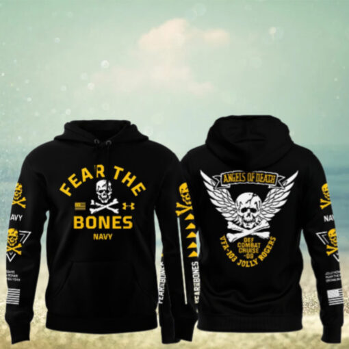 Angel Of Death Jolly Rogers Navy Midshipmen Fear The Bones Hoodie