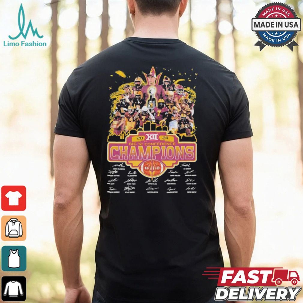 Arizona State Sun Devils Big 12 Champions Of 2024 T Shirt Arizona State Sun Devils Big 12 Champions Of 2024 T Shirt