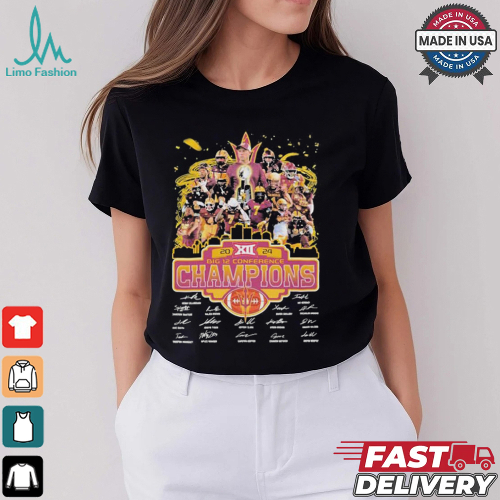 Arizona State Sun Devils Big 12 Champions Of 2024 T Shirt Arizona State Sun Devils Big 12 Champions Of 2024 T Shirt