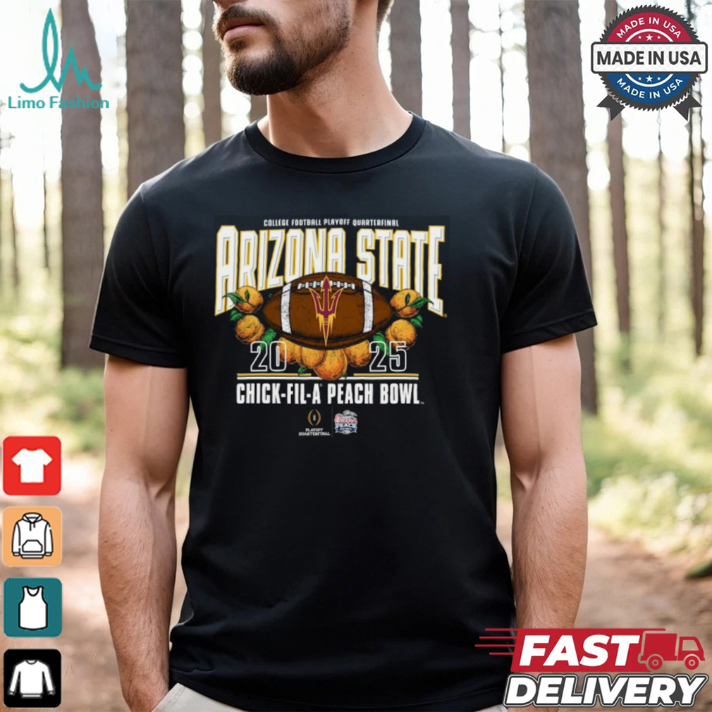 Arizona State Sun Devils Blue 84 College Football Playoff 2025 Peach Bowl T Shirt Arizona State Sun Devils Blue 84 College Football Playoff 2025 Peach Bowl T Shirt