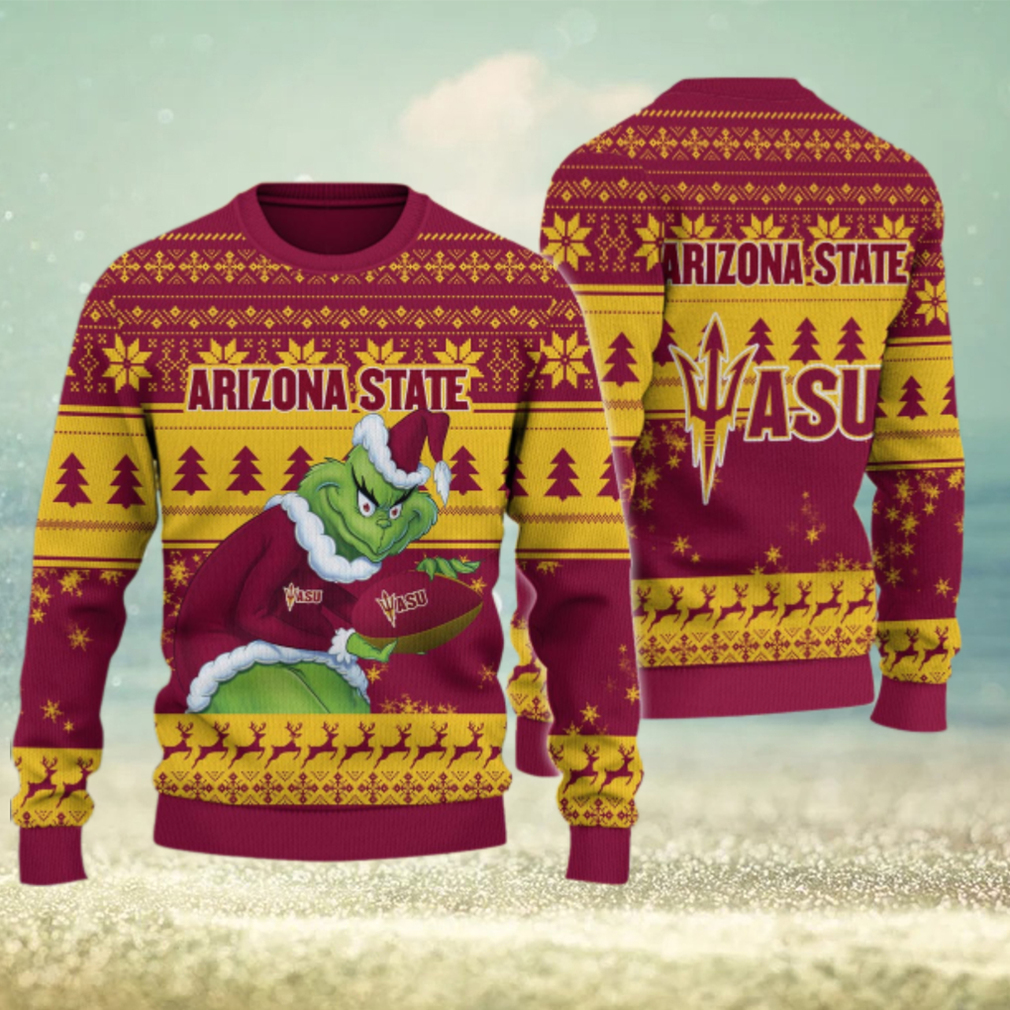 Arizona State Sun Devils Grinch Ugly Christmas Sweater Arizona State Sun Devils Grinch Ugly Christmas Sweater