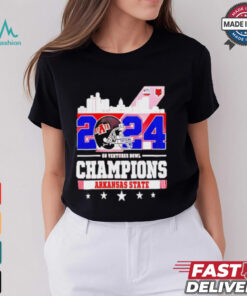 Arkansas State Red Wolves Football 68 Ventures Bowl Champions 2024 City Skyline NCAAF Bowl Games 2024 2025 T Shirts