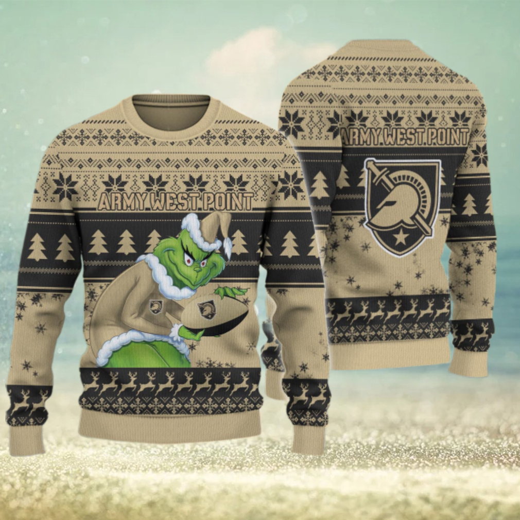 Army Black Knights Grinch Ugly Christmas Sweater Army Black Knights Grinch Ugly Christmas Sweater