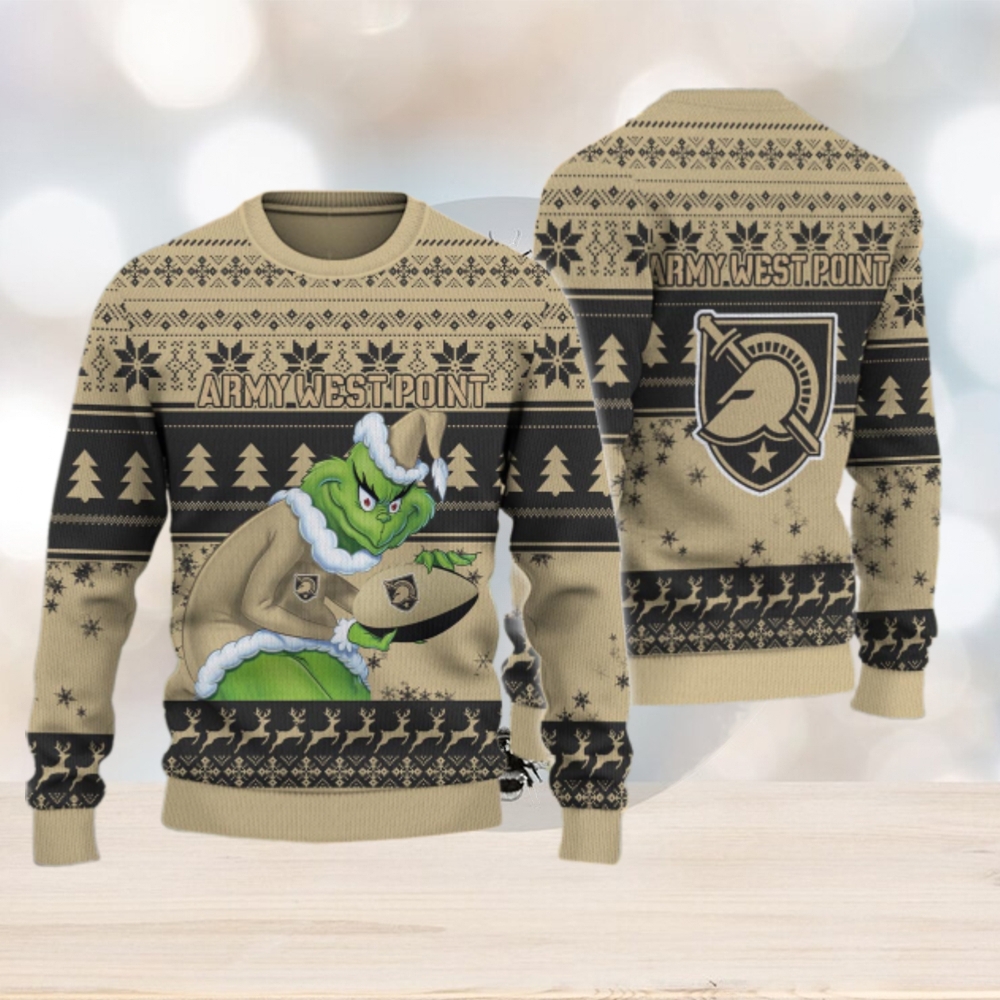 Army Black Knights Grinch Ugly Christmas Sweater Army Black Knights Grinch Ugly Christmas Sweater