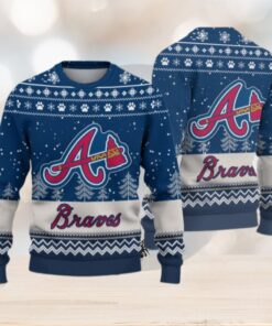 Atlanta Braves Logo Christmas Wool Sweater