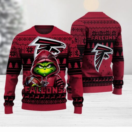 Atlanta Falcons Christmas Grinch Knitted Sweater
