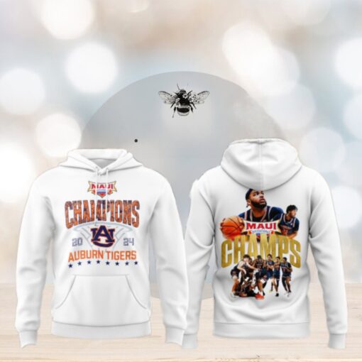 Auburn Tigers Maui Invitational Champions 2024 Hoodie, T Shirt – White